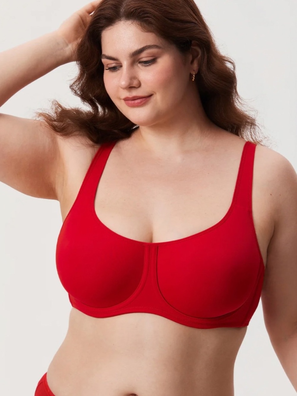 Delimira Red Supportive Unlined Bra